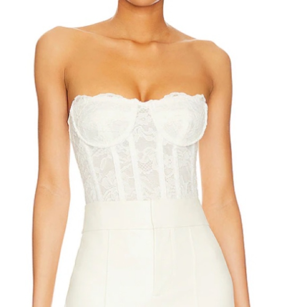 Bardot White Lace Bodysuit